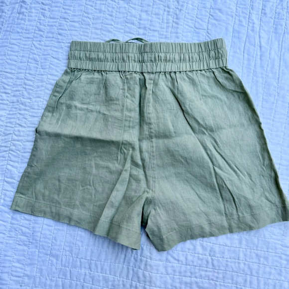 NWT & Other Stories green linen shorts size s - Picture 2 of 3